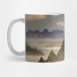 Mountain river pines Mug